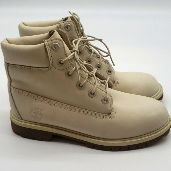TIMBERLAND SIZE US 6 1/2 COLOR OFF WHITE CREAM CONDITION USED 2X - Picture 5 of 11